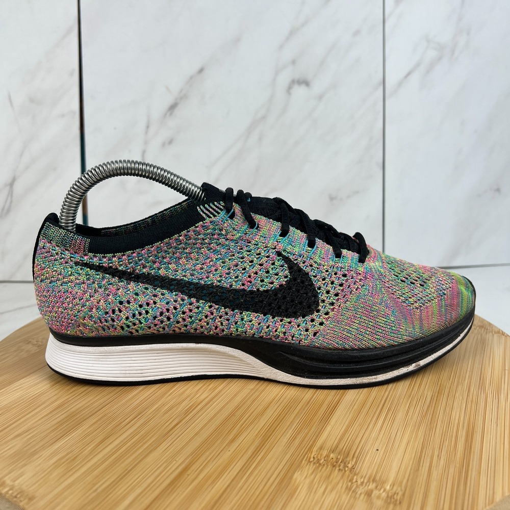 Nike Flyknit Racer Multi-Color 2.0 Mens Size 8 Running Shoes 526628-304